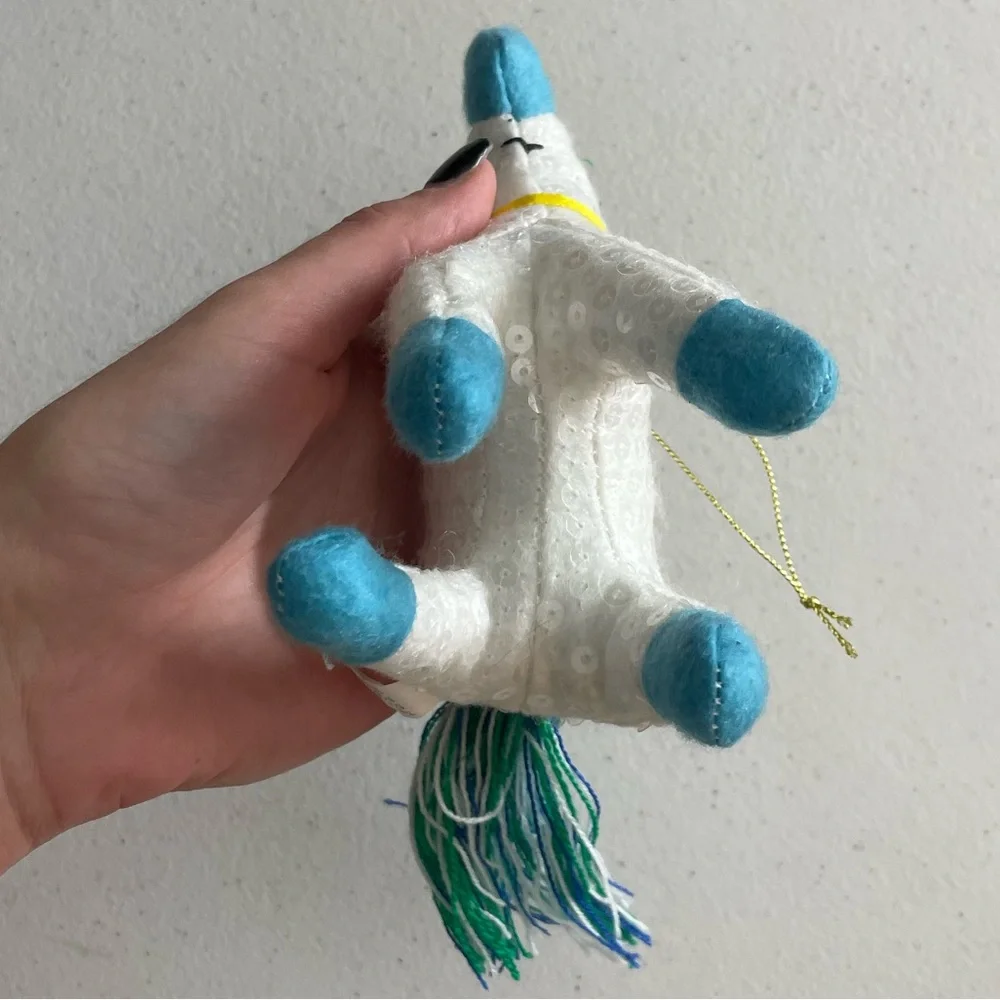 Target Sequin Plush Unicorn 🦄 Christmas Ornament Holiday Decor Blue White